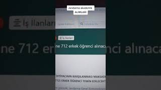 Jandarma akademisi 712 erkek öğrenci alımı yapacak #shorts