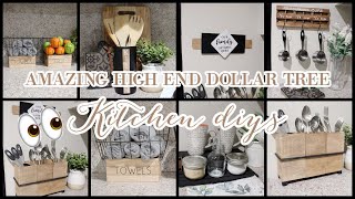 AMAZING High End Dollar Tree Kitchen DIYS!!! | Kitchen Organization Ideas