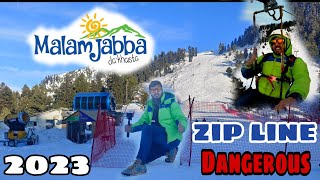 MALAM JABBA ZIPLINE | CHAIR LIFT | Road Trip| MALAM JABBA WINTER 2023