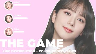 BLACKPINK - THE GAME (Line Distribution + Color-coded Lyrics)