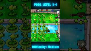 PLANTS vs. ZOMBIES - POOL LEVEL 3-4 SHORT GAMEPLAY #pvz #gameplay