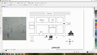 How to draw map in CorelDraw | របៀបគូរប្លង់ក្នុង CorelDraw