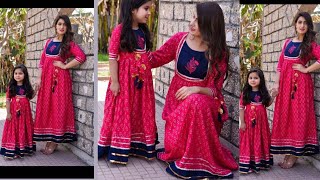 Mother And Daughter Same Dress Design | Ma Bati Same Dree Design