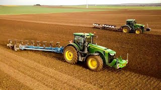 🇨🇵GROS CHANTIER DE LABOUR ! 17 socs- 2x JD 8400R - 7270R‼️-