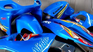 REPAINT COVERSET KAWA RR150 || ORIGINAL BLUE