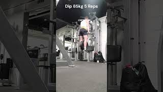 Week 2: Hip Thrust 230kg 5 Reps, Chin Up 42.5kg 3 Reps, Dip 85kg 5 Reps