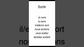 sortir (to go out) conjugué au présent en français #apprendrefrancaisnassim