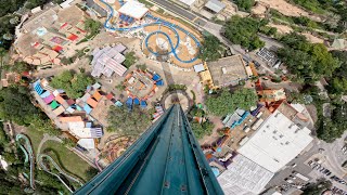 STRAIGHT DOWN DROP - Falcon's Fury at Busch Gardens Tampa