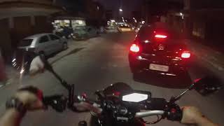 ROLE A NOITE DE MT 09 X SUZUKI B KING X TITAN, TESTANDO MICROFONE E  A GO PRO