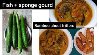 Phrontai jang na ( fish+ sponge gourd)/ miya bora(bamboo fritter)