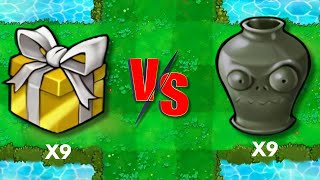 9 Box Vip Gold  Vs 9 Random zombie jar, Who will win? PvZ Hybrid PK Challenge