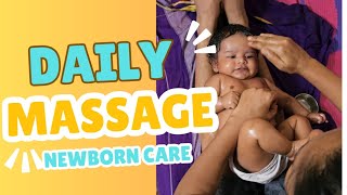 Newborn Baby Massage || Indian Traditional Baby Massage || Baby Massage Tips And  Precautions ||