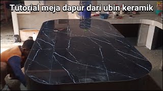 tutorial mebuat meja oval /meja dapur paris dari ubin keramik