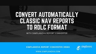 Convert Classic Dynamics NAV reports to RDLC with Simplanova Report Converter