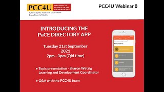 PCC4U Educator Community Webinar 8 - Introducing the PaCE Directory App