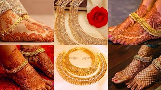 Gold Payal Design/ Gold Payal Design 2024 Simple Gold Payal Collection/ Gold Payal Design