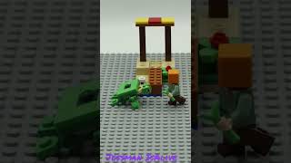 Minecraft Schildkröten füttern ;-) #stopmotion #brickfilm #legostopmotion #lego #shorts