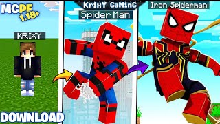 SPIDERMAN ADDON FOR MINECRAFT PE | SPIDERMAN MOD MINECRAFT PE | 2022!