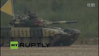 T-72 vs ZTZ-96A firing on the move and fire-control comparison - Russian Tank Biathlon