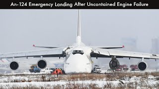 An-124 Emergency Landing After Uncontained Engine Failure