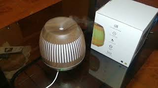 Unboxing fresh air wooden humidifier