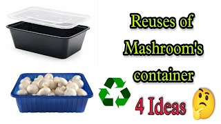 HOW TO REUSE MASHROOM CONTAINER | 4 REUSE CRAFTS OF MASHROOM BOX | DIY PLASTIC CONTAINERS FOR PLANTS