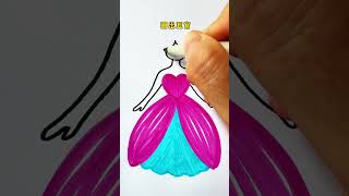 How to draw a princess in one go. Teach you how to draw a princess with your hands. You can lear