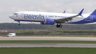 Два красивых самолета: Boeing 737 MAX 8 Belavia и A320 Azerbaijan в Домодедово, 03.09.23.