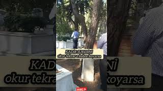 Kabir  toprağını avcuna alır ve 7 defa KADİR SURESİNİ okursa, o kabrin sahibine azab olmaz...