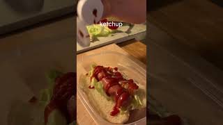 Hotdog and cheese overload for breakfast #viralvideo #trendingvideo #youtubefood