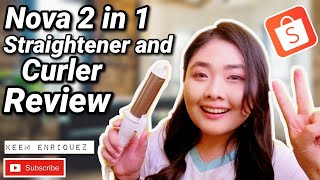 Cheap Hair CURLER! | NOVA 2in1 STRAIGHTENER and CURLER from Shopee Review | Keem Enriquez