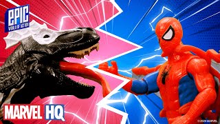 Venom's New Pet: Dino Disaster! | Hasbro’s Epic Marvel Ep 5