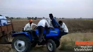 Sonalika 30HP tractor and india truck stunts