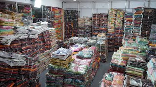 Exploring Saree Wholesale Market in Surat!  || Cheppest Price Saree & Banfits 1000% || Wholesale