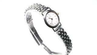 A LADY'S STEEL OMEGA BRACELET WATCH