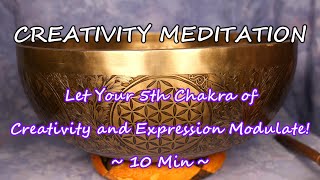 5TH CHAKRA CREATIVITY MEDITATION! BRING YOUR CREATIVITY TO THE FOREFRONT! 10 MIN ~ TEMPLESOUNDS.NET