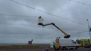 Another Windy Day In Blackpool , Great For Having To Put Up The Illuminations