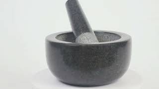 Theo&Cleo Groß Mörser mit Stößel Granit - Natürlicher Mortar und Pestle Sets