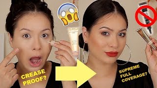 NEW REVOLUTION PRO ULTIMATE COVERAGE CREASE PROOF CONCEALER REVIEW + HIGH END DUPE ALERT | TANIAXO