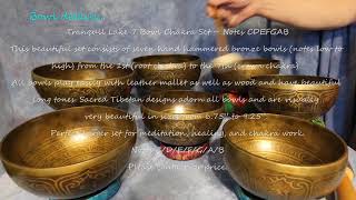 8 min mini-Meditation w/7 Bowl Bronze Chakra set~Align all your 7 Chakras Fast! www.templesounds.net