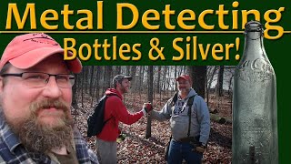 #231 Metal Detecting, Bottles and Silver!