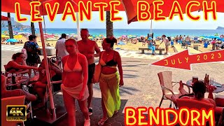 Benidorm On 23 july 2023 Levante beach 4K