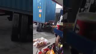 Trucker goes berserk but can't beat rock solid roof