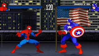 Spider Man VS Captain America Mugen Gameplay