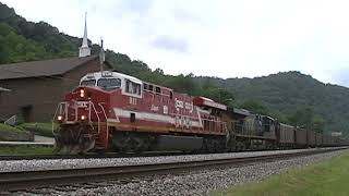 CSX 911 Honoring Our First Responders Locomotive Leads An Eastbound Coal Train