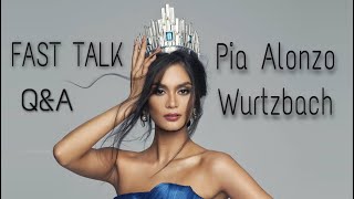 Pia Alonzo Wurtzbach Miss Universe 2015 Fast Talk Answering Q&A.