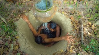 Build The Most Hold Tunnel Underground Swimming Pools With Water Slide Park