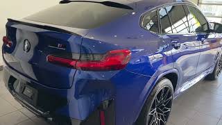 2022 BMW X4 M Comp Marina Bay Blue with Carbon Fiber Trim