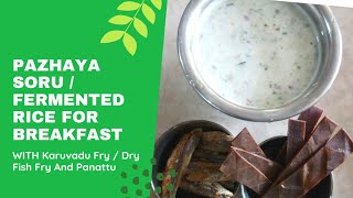 பழைய சோறும் சுட்ட கருவாடும் |Pazhaya Soru With Karuvadu Fry | Fermented Rice With Dry Fish Fry