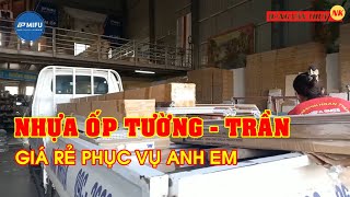 Nhựa ốp tường trần giá rẻ phục vụ anh em | Tấm nhựa ốp tường giả gỗ